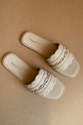 City Chic Embroidered Sandals-37
