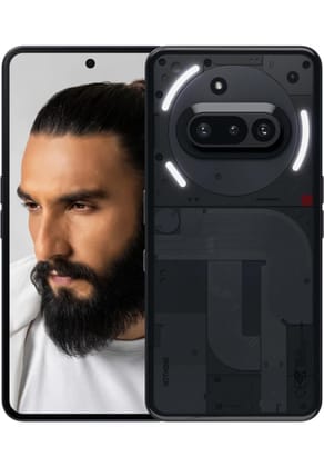 Nothing Phone (3A) 5G Smart Phone- Black (8GB RAM, 128GB Storage), 17.2 cm (6.77 inch) Full HD+ Display, 50MP (Main) + 50MP (2X Tele Photo) + 8MP (Ultra-Wide)Camera, 5000 mAh Battery