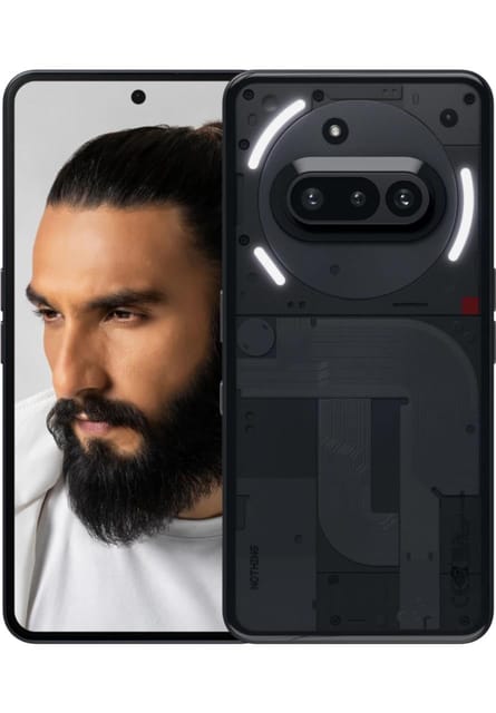 Nothing Phone (3A) 5G Smart Phone- Black (8GB RAM, 128GB Storage), 17.2 cm (6.77 inch) Full HD+ Display, 50MP (Main) + 50MP (2X Tele Photo) + 8MP (Ultra-Wide)Camera, 5000 mAh Battery