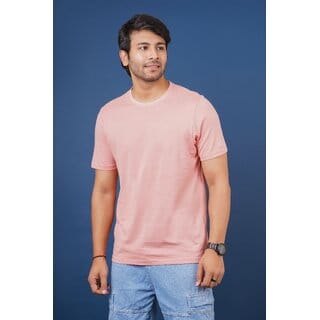 Red Line Mens Rose Solid 100% Cotton Round Neck T-Shirt Red Line Mens Rose Solid 100% Cotton Round Neck T-Shirt
