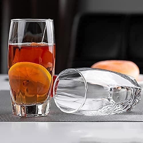 365ML Highball Glass, Glass for Dining Table Juice Heavy Base Tall Bar Drinking Glasses, Juice, Beer, Wine,Cocktails Cold Drink (365ML)