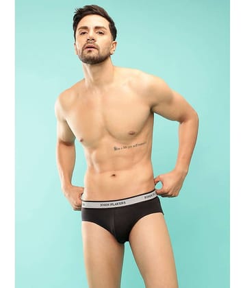 John Players Black Briefs Cotton Blend Men's Briefs ( Pack of 1 )