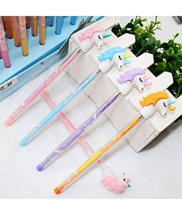 ECLET Beautiful Designer Unicorn Pencils (Pack of 4 Pencils) Assorted Colours