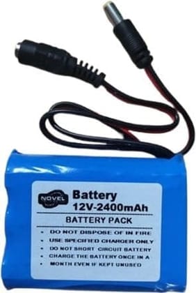 NOVEL 12V 2400mAh Lithium-Ion Rechargeable Battery Pack with BMS | Power Pack for Security Devices, Robotics Projects, LED Systems and Electronic Applications NOVEL 12V 2400mAh Lithium-Ion Rechargeable Battery Pack with BMS | Power Pack for Security Devices, Robotics Projects, LED Systems and Electronic Applications