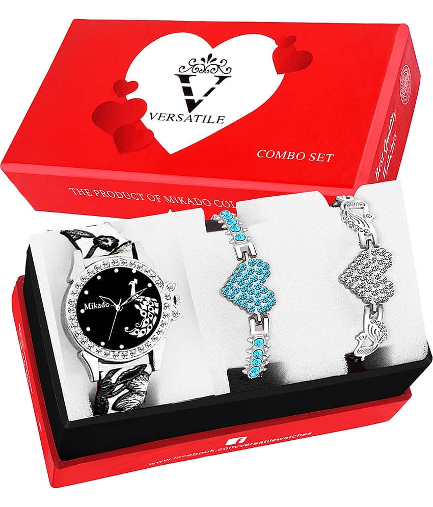 Mikado Leather Round Womens Watch