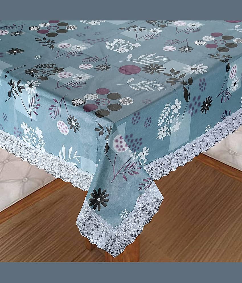 CreadCraft Printed PVC 4 Seater Rectangle Table Cover ( 150 x 105 ) cm Pack of 1 Multi
