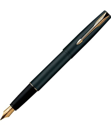 Parker Frontier Matte Black Gold Trim Fountain Pen