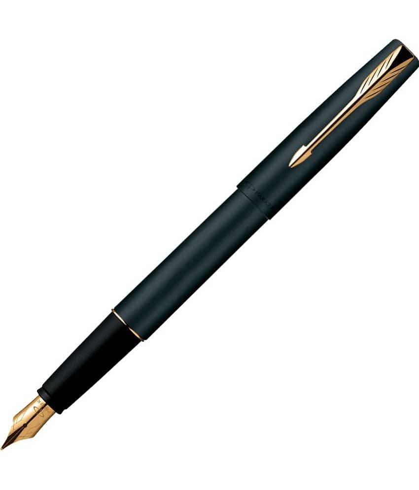 Parker Frontier Matte Black Gold Trim Fountain Pen