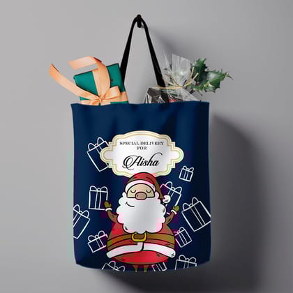 Santa's Sleigh Tote Bag-Luxe Poly Blend