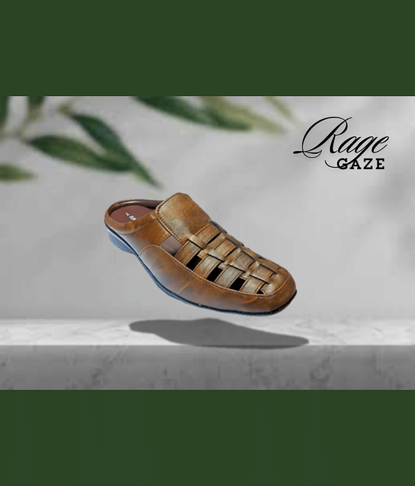 RAGE GAZE - Brown  Men's Sandals