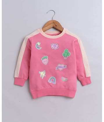 BUMZEE Pink Girls  Full Sleeves Cotton Sweatshirt Age - 18-24 Months