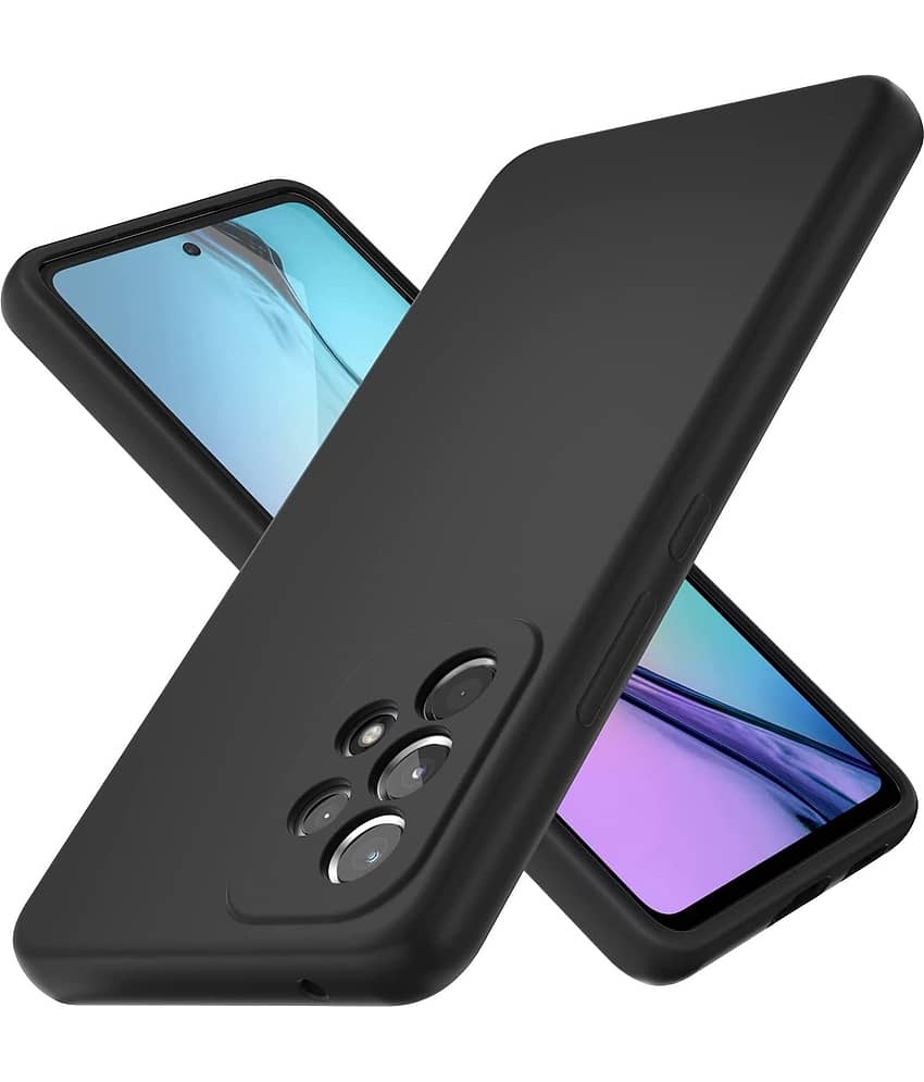 Spectacular Ace - Black Silicon Silicon Soft cases Compatible For Samsung Galaxy A53 5G ( Pack of 1 )
