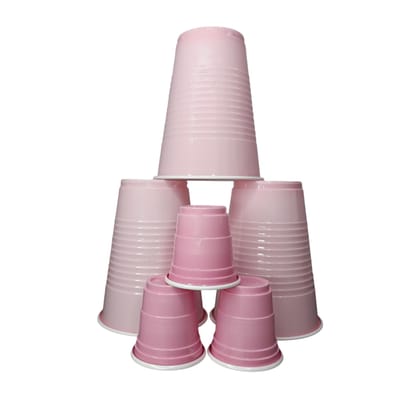 Set of 20 Pink Combo Pack | 10 Pong Glasses 450ml & 10 Shot Glasses 60ml | Reusable Party Glasses for Beer Pong Shots | Perfect for Events & Celebrations