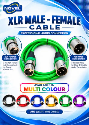 NOVEL XLR MALE - XLR FEMALE CABLE 10 YARD