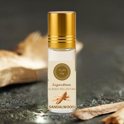 Rareity Sandalwood Ittar | 100% Made in India | Long-Lasting Alcohol-Free Natural Fragrance | Traditional Indian Perfume Oil | 10ml Bottle| Travel-Friendly