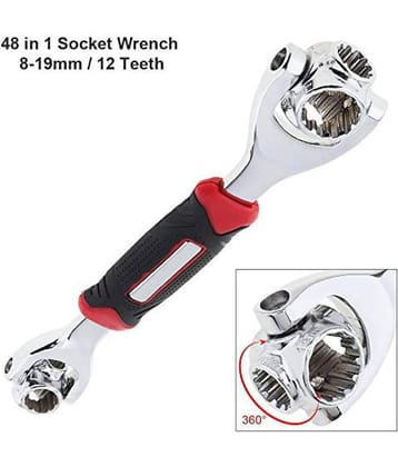 SURSAI 48 in 1 Socket Wrench Multifunction Universal Tool (Silver)
