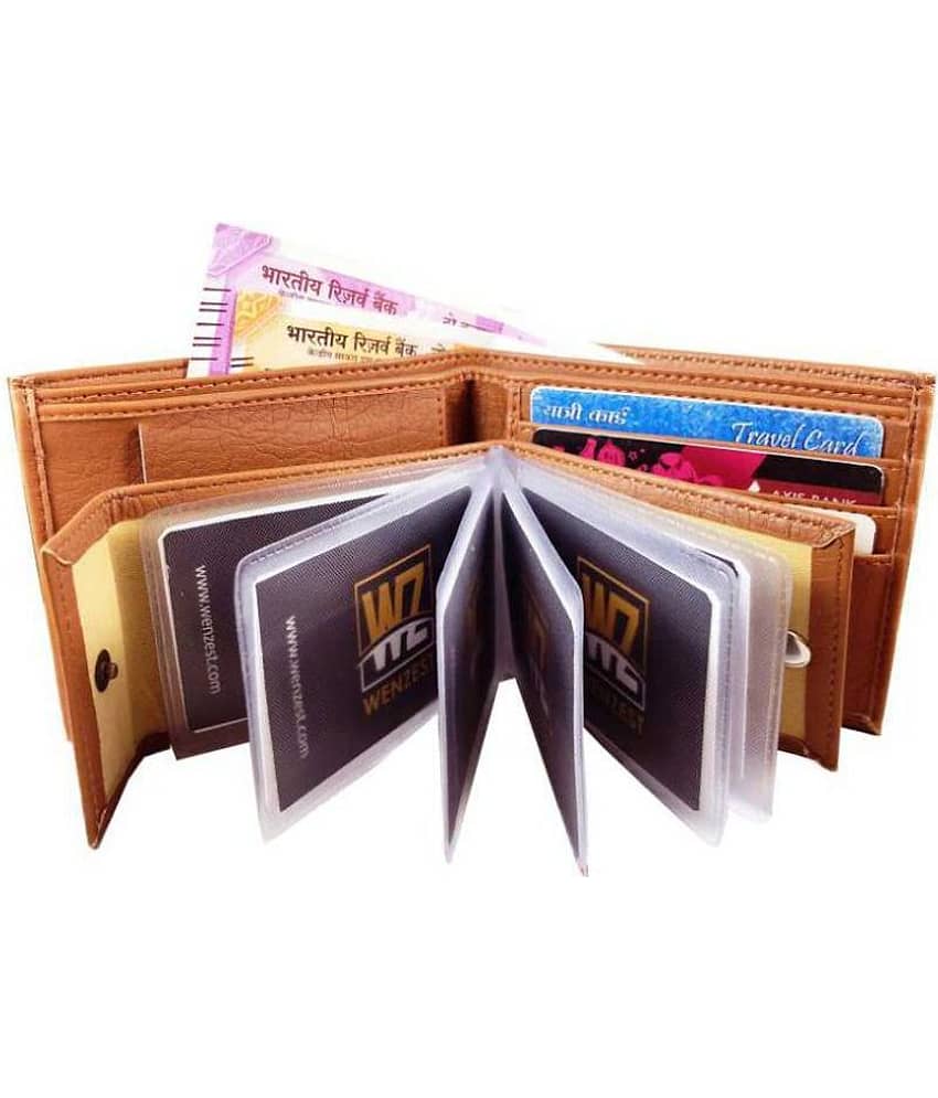 WENZEST - Tan PU Men's Regular Wallet ( Pack of 1 )