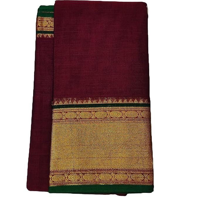 cotton Saree With Running Blouse piece For Womens