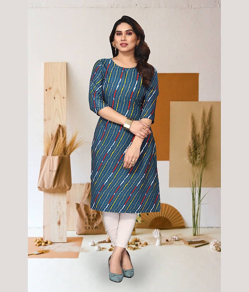 KETAKI FASHION Pack of 1 Crepe Printed Straight Women's Kurti - ( Multicolor )