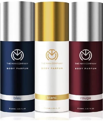 The Man Company Trio Body Perfume for Men | Blanc, Bleu, Rouge Deodorant Set | Premium Lasting Fragrance | Perfect Gift Set