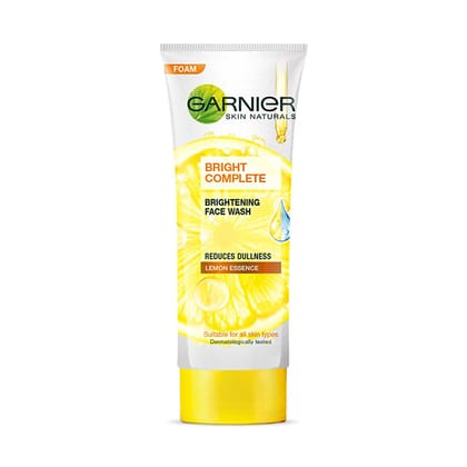 Garnier Skin Naturals Bright Complete Brightening Face Wash Lemon Extract + White Clay 100G