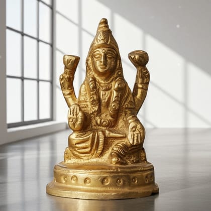 Brass Showpiece Laxmi Ji God Idol Statue (BSMAS269)