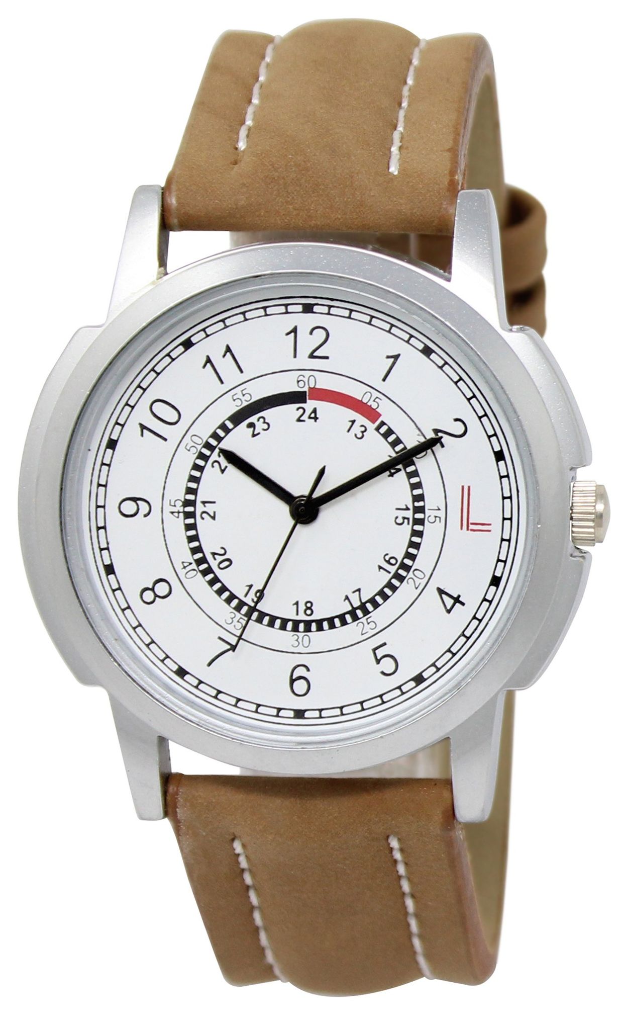 LOREM White Numbers Analog Watch for Men LR17-UF