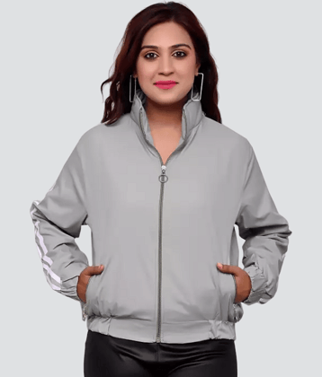 PP Kurtis - Polyester Grey Jackets