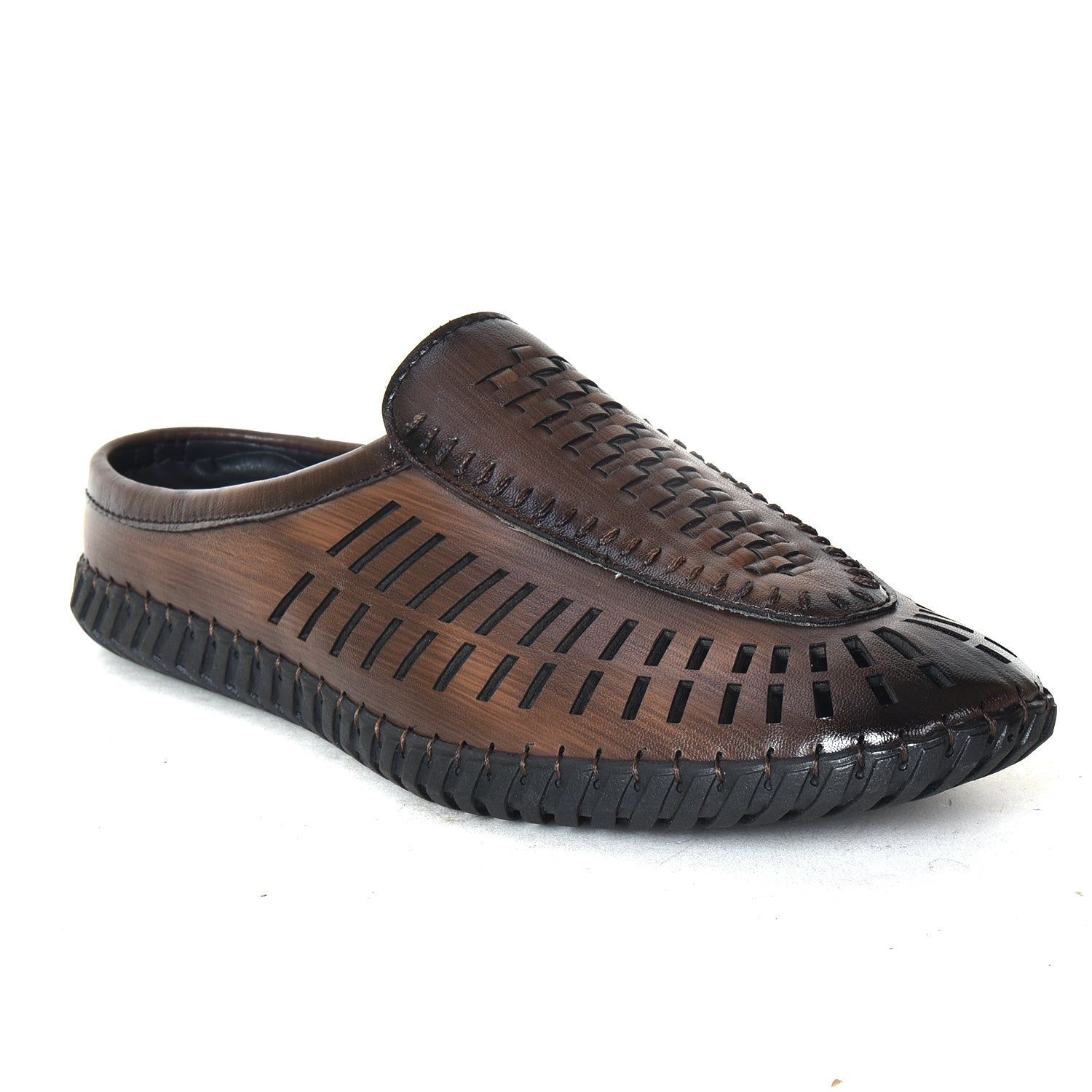 Kolapuri Centre Brown Jutis For Men-7