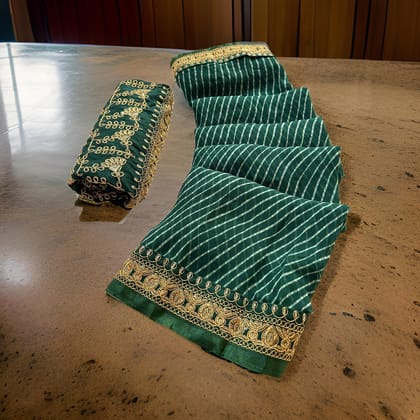 Georgette Saree for Special Occasions || Leheriya Print Saree with blouse piece for Girls and Women || Ethnic Leheriya Saree for Women ||