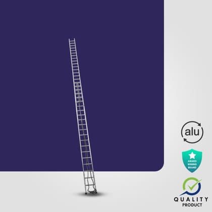 Aluminium Straight Wall Supporting Extendable Ladder (Model: K-7007, Height:  13ft + 13ft in Heavy)