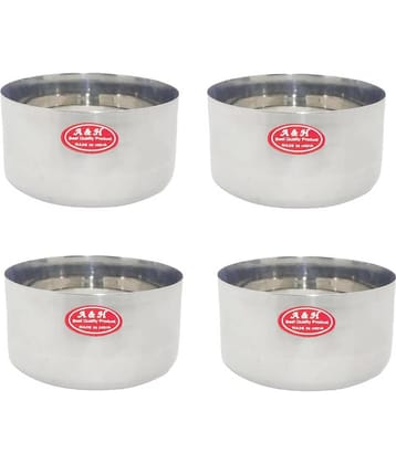 A & H ENTERPRISES 4 Pcs Stainless Steel Cereal Bowl 180 mL