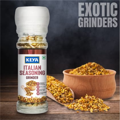 Keya Italian Seasoning Grinder 50g | Perfect for Pizzas, Smoked Chicken, Risotto, Egg Dishes & More | Twist-Top Grinder for Authentic Italian Flavor in Every Meal