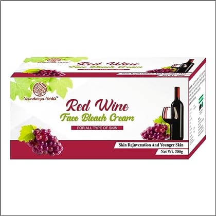Red Wine Facial Bleach for Women Glowing Skin 300gm Pack Of 1.