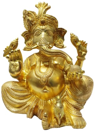 Brass Showpiece Pankhi Ganesh (BSMAS001)