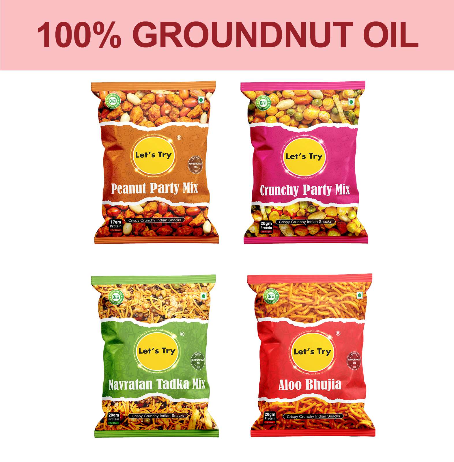 Let's Try Pack of 4 Assorted -112g