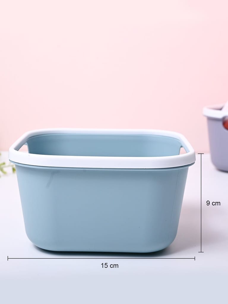 Blue Square Baskets (Set of 2)