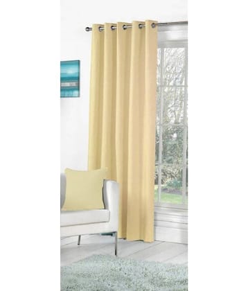 N2C Home Solid Semi-Transparent Eyelet Curtain 9 ft ( Pack of 1 ) - Cream