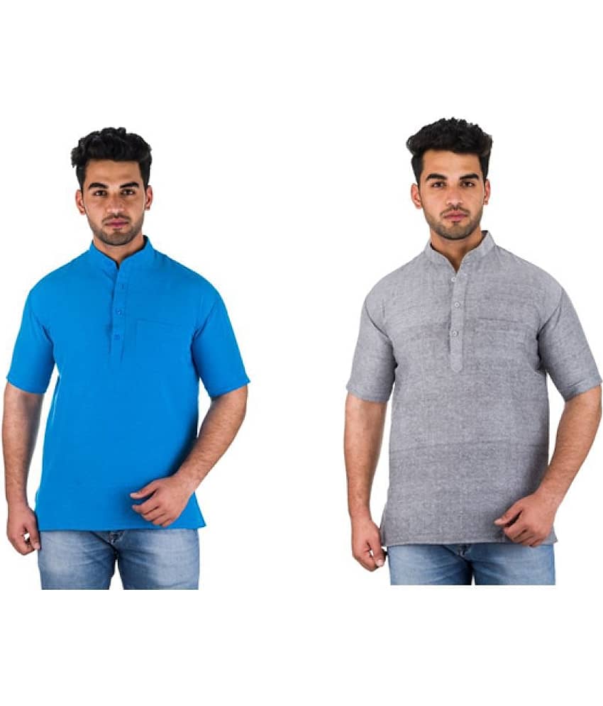 DESHBANDHU DBK Multi 100 Percent Cotton Kurta Pack of 2