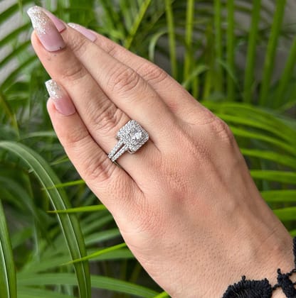 Vs sterling silver cocktail ring 129 4g-9