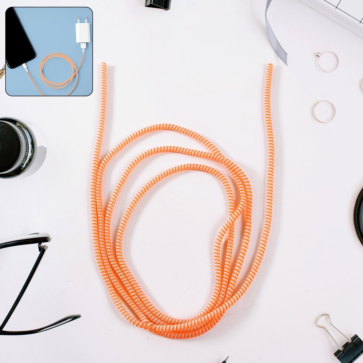 Flexible Spiral Cable Protector Sleeve (1 Pc)