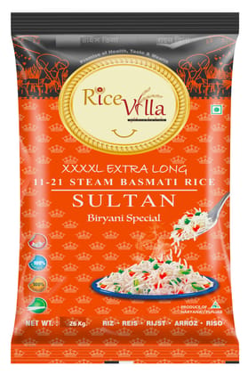 "Rice Villa SULTAN Biryani Basmati 26kg(1121 XXXXL)" "Rice Villa SULTAN Biryani Basmati 26kg(1121 XXXXL)"