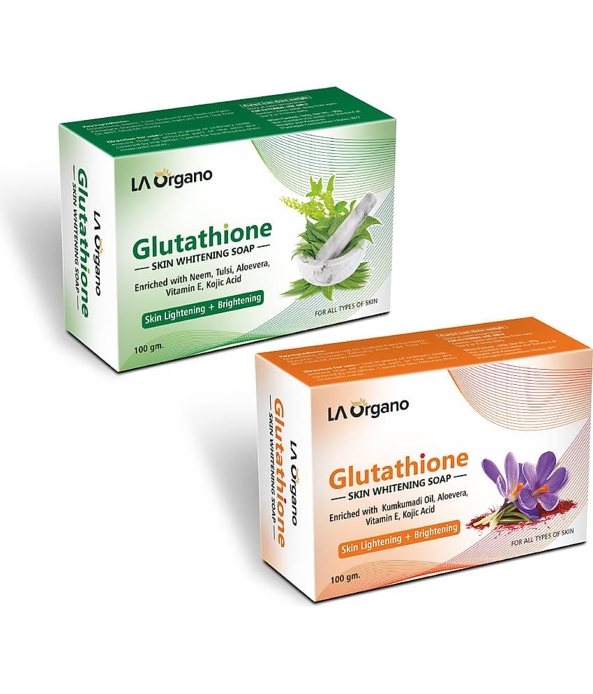 LA ORGANO Glutathione Soap with Neem Tulsi & Kumkumadi  Soap Soap 200 mg Pack of 2