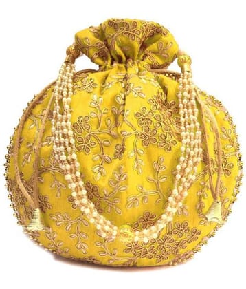 Apratim Yellow Silk Handheld