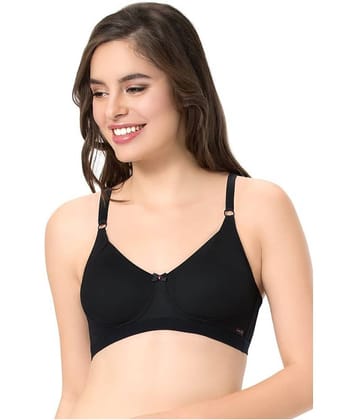 Everyde by Amante Polyester Non Padded Women's Everyday Bra ( Black )