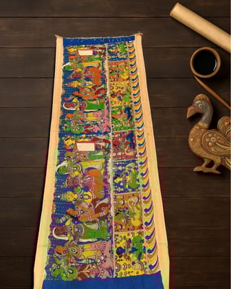 Syaahi Mangalagiri Silk Funky Multi Color Dupatta