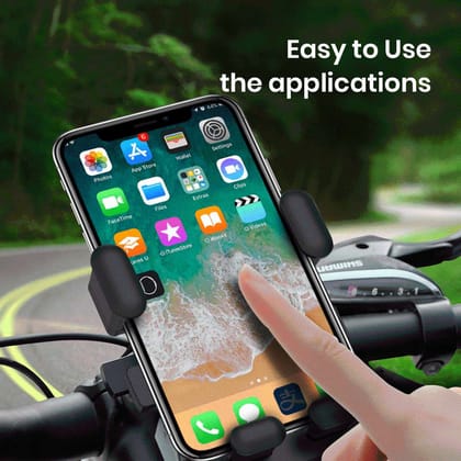 Portronics Mobike II Bike Phone Mount/Holder for Bicycle, Bike, Motorcycle, 360 Degree Adjustable, Ideal for Maps, Navigation