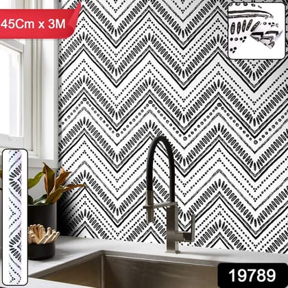 Waterproof Chevron Pattern Wall Sticker 45cm x 3meter (1 Pc)