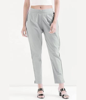 Laadli Pack of 1 Cotton Slim Women's Casual Pants ( Grey )
