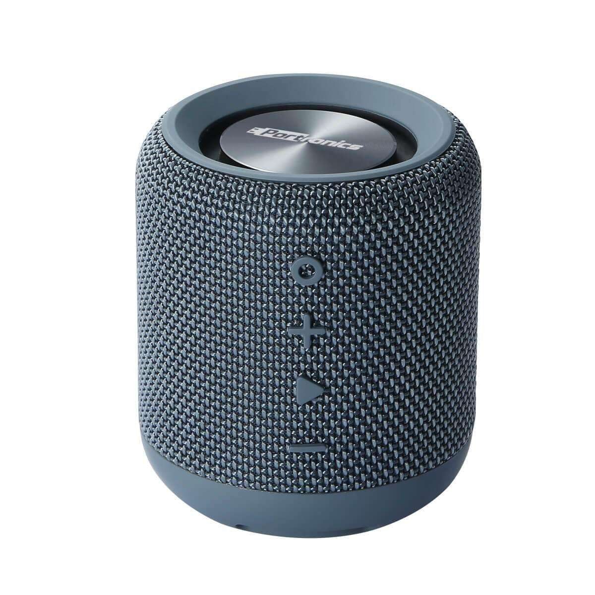Portronics SoundDrum Bluetooth Stereo Speaker, 10W Portable  with Powerful Bass, 3.5mm AUX, USB Music, In-Built Mic, In-Built FM, 6-7 Hrs Playtime